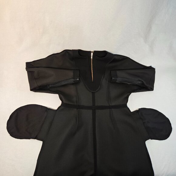 KAREN MILLEN Elevated Basic Black Structured Crepe Maxi Dress Size 8 LIKE NEW! - Picture 10 of 16